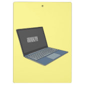 Abbildung eines Laptop-Cartoon Klemmbrett (Rückseite)