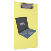 Abbildung eines Laptop-Cartoon Klemmbrett (Rechts)
