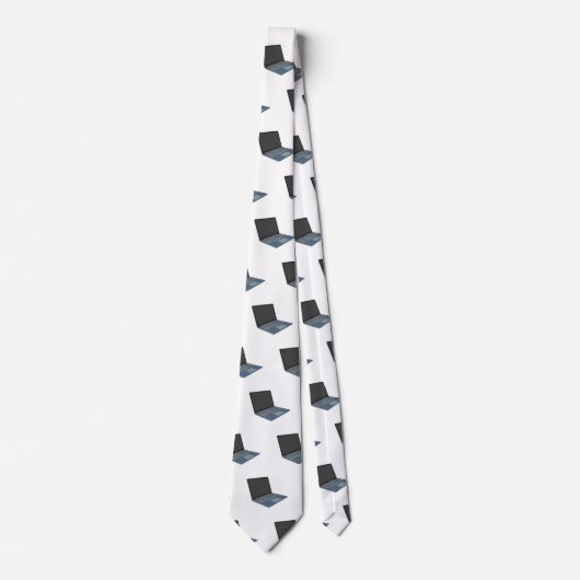 Abbildung eines Laptop-Cartoon Krawatte (Vorderseite)