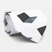 Abbildung eines Laptop-Cartoon Krawatte (Gerollt)