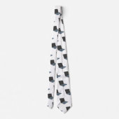 Abbildung eines Laptop-Cartoon Krawatte (Rückseite)