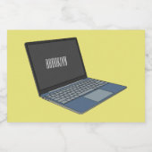 Abbildung eines Laptop-Cartoon Lebensmitteletikett (Einzelnes Label)