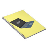 Abbildung eines Laptop-Cartoon Notizblock (Rechte Seite)