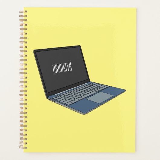 Abbildung eines Laptop-Cartoon Planer (Vorderseite)