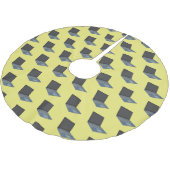 Abbildung eines Laptop-Cartoon Polyester Weihnachtsbaumdecke (Schrägansicht)