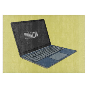 Abbildung eines Laptop-Cartoon Schneidebrett