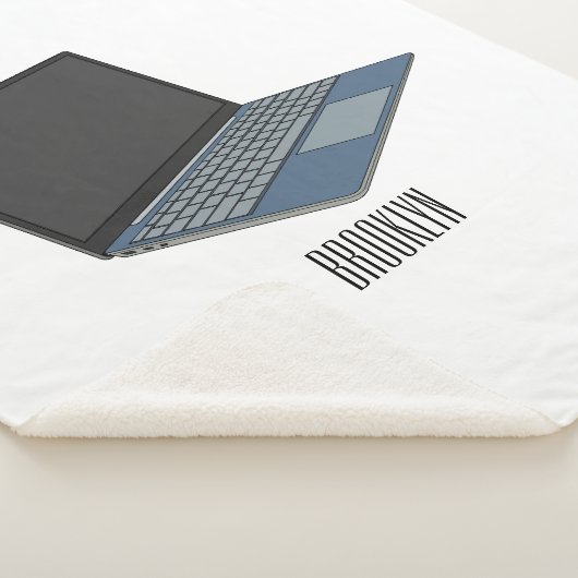 Abbildung eines Laptop-Cartoon Sherpadecke (3/4)