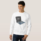 Abbildung eines Laptop-Cartoon Sweatshirt (Vorne ganz)