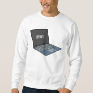 Abbildung eines Laptop-Cartoon Sweatshirt