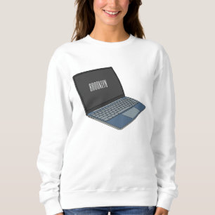 Abbildung eines Laptop-Cartoon Sweatshirt