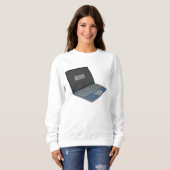 Abbildung eines Laptop-Cartoon Sweatshirt (Vorne ganz)