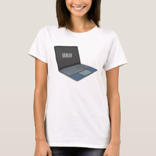 Abbildung eines Laptop-Cartoon T-Shirt