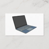 Abbildung eines Laptop-Cartoon Visitenkarte (Rückseite)