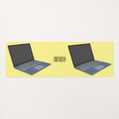 Abbildung eines Laptop-Cartoon Yogamatte (Rückseite (Horizontal))