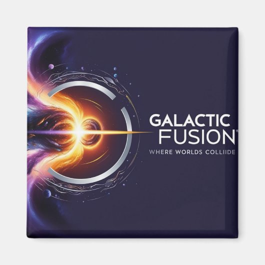 Abbildung eines Logos zum Thema Gravitation mit Magnet (Vorne)