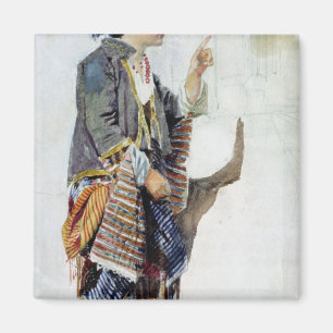 Abbildung eines Mädchens in türkischem Kostüm, 19. Magnet