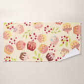 Abbildung eines nahtlosen Becherkuchens Badehandtuch (Badehandtuch)