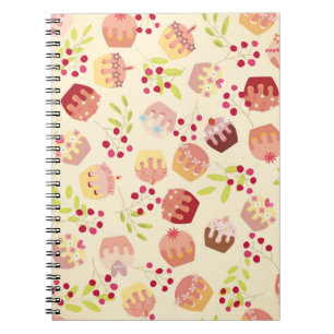 Abbildung eines nahtlosen Becherkuchens Notizblock