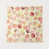 Abbildung eines nahtlosen Becherkuchens Wandteppich (Vorderseite (Horizontal))