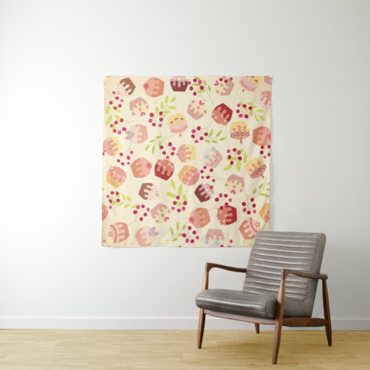 Abbildung eines nahtlosen Becherkuchens Wandteppich (Beispiel (Horizontal))