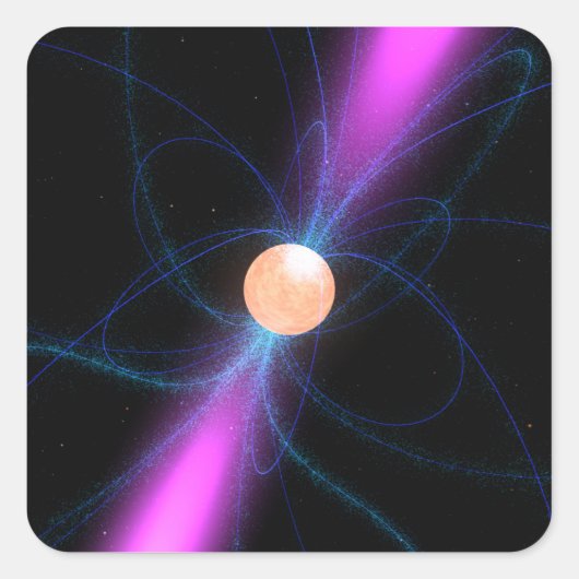 Abbildung eines Pulsars 2 Quadratischer Aufkleber (Vorderseite)