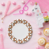 Abbildung eines Teddybären auf Weiß Pappteller (Party)