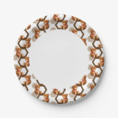 Abbildung eines Teddybären auf Weiß Pappteller (Vorderseite)