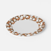 Abbildung eines Teddybären auf Weiß Pappteller (Schrägansicht)