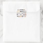 Abbildung Hunde mit Set des Respirators Runder Aufkleber (Tasche)