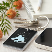 Abbildung Ice-Skaten-Herz Abbildung Skater Liebe Schlüsselanhänger (Vorderseite rechts)