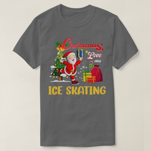 Abbildung Ice Skaten Santa Clause Liebe 2 T-Shirt (Design vorne)