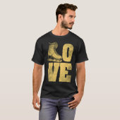 Abbildung Ice Skaten Skate Winter Sport Liebe T-Shirt (Vorne ganz)