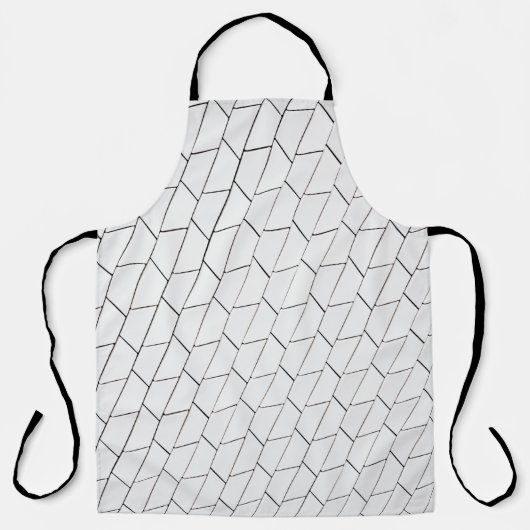 Abbildung in Schwarz und Weiß Schürze (Vorderseite)