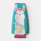 Abbildung Kein Drama Llama mit Monogramm Flaschenkühler (Vorderseite)