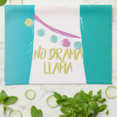 Abbildung Kein Drama Llama mit Monogramm Geschirrtuch (Gefaltet)