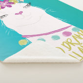 Abbildung Kein Drama Llama mit Monogramm Sherpadecke (3/4)
