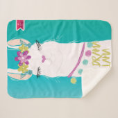 Abbildung Kein Drama Llama mit Monogramm Sherpadecke (Vorderseite (Horizontal))