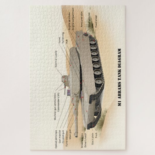 Abbildung M1 Abrams: Desert Edition Puzzle (Vertikal)