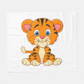 Abbildung niedlicher Tiger in tierischer Cartoon Fleecedecke (Vorderseite (Horizontal))
