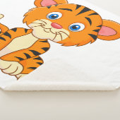 Abbildung niedlicher Tiger in tierischer Cartoon Sherpadecke (3/4)