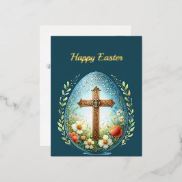 Abbildung Osterblütenkreuzeier Folien Feiertagspostkarte