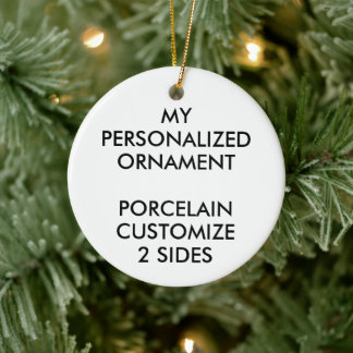 ABBILDUNG Personalisierter PORCELAIN-RUNDE-FOTO Keramik Ornament