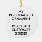 ABBILDUNG Personalisierter PORCELAIN-RUNDE-FOTO Keramik Ornament (Vorne)