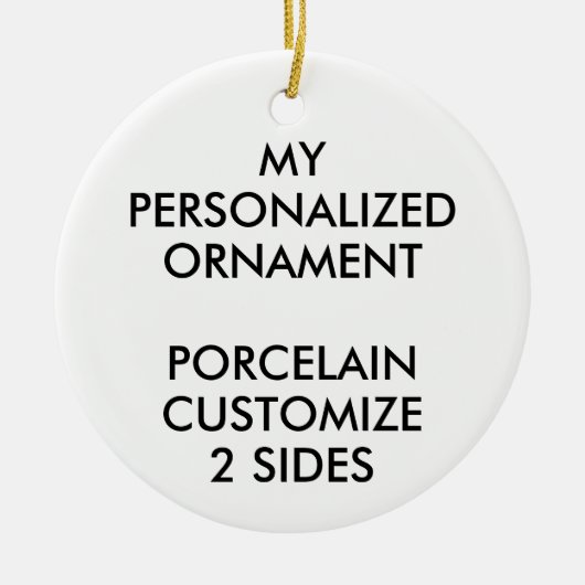 ABBILDUNG Personalisierter PORCELAIN-RUNDE-FOTO Keramik Ornament (Vorne)