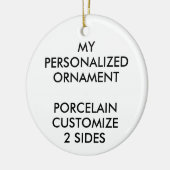 ABBILDUNG Personalisierter PORCELAIN-RUNDE-FOTO Keramik Ornament (Links)