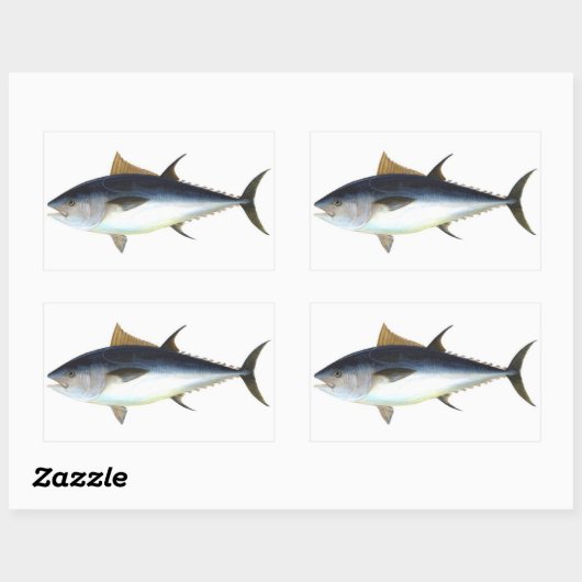 Abbildung Roter Thun Rechteckiger Aufkleber (Blatt)