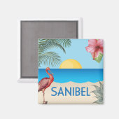 Abbildung Sanibel Island Florida Magnet (Vorderseite/Rückseite)