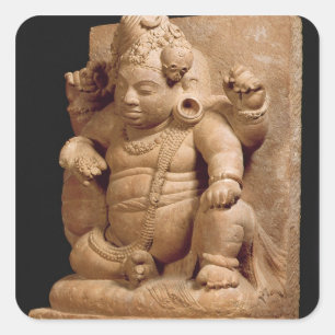 Abbildung Siva als Vamana, Mansar Maharashtra (rot Quadratischer Aufkleber