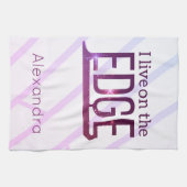 Abbildung Skate Blade Handtuch am Rand rosa lila (Horizontal)