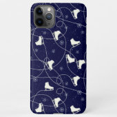 Abbildung Skate Skaten auf dunkelblau iPhone Hülle (Rückseite)